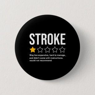 Stroke Survivor Heart Disease Warrior Fighter Card 2 Inch Round Button