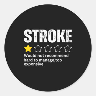 Stroke Survivor Heart Disease Warrior Fighter Card Classic Round Sticker