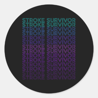 Stroke Survivor Stroke Awareness Classic Round Sticker