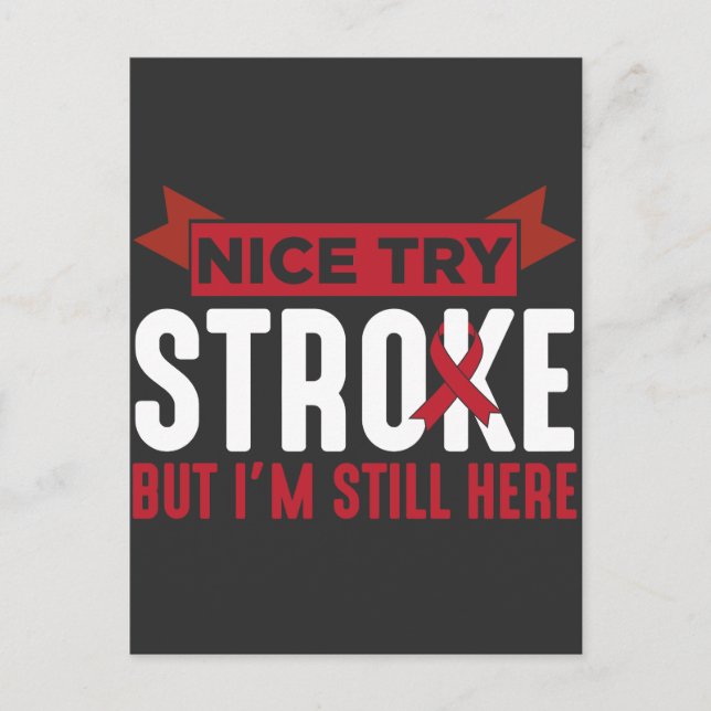 Stroke Survivor Supporter Stroke Awareness Postcard (Front)