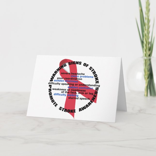 Stroke Warning Signs Greeting Card (Front)