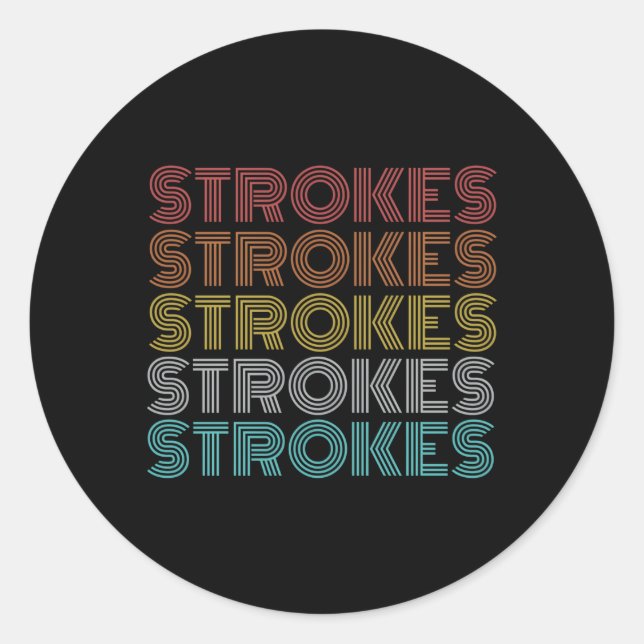 Strokes Classic Round Sticker (Front)