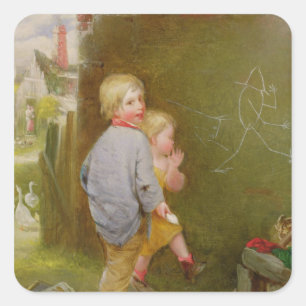 Strokes of Genius Square Sticker