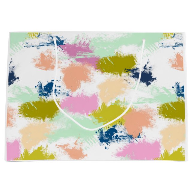 Strokes , paints , oil paint large gift bag (Front)