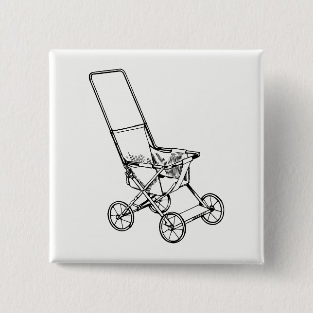 Stroller 2 Inch Square Button (Front)