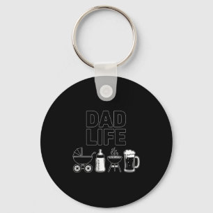 Stroller Bottle Grill Beer Adorable Father Dad Lif Keychain