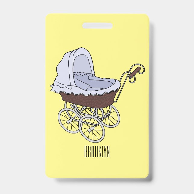 Stroller cartoon illustration  badge (Front)