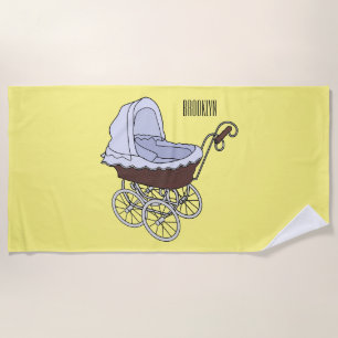 Stroller cartoon illustration  beach towel