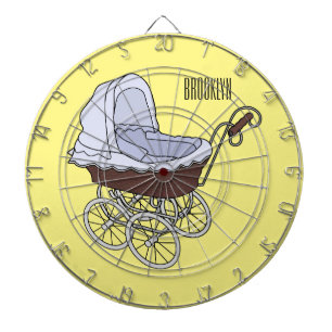Stroller cartoon illustration dartboard