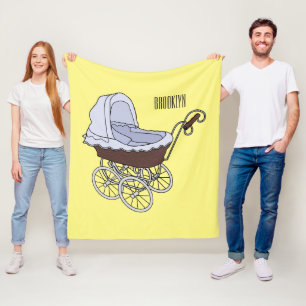 Stroller cartoon illustration  fleece blanket