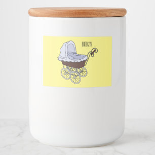 Stroller cartoon illustration  food label