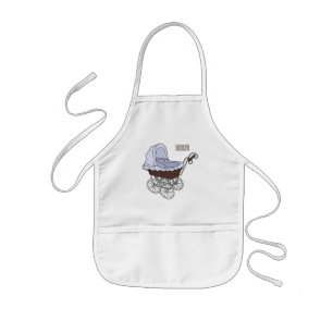 Stroller cartoon illustration  kids apron