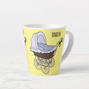 Stroller cartoon illustration  latte mug