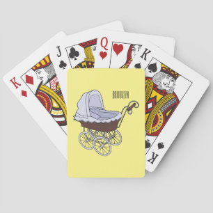 Stroller cartoon illustration playing cards