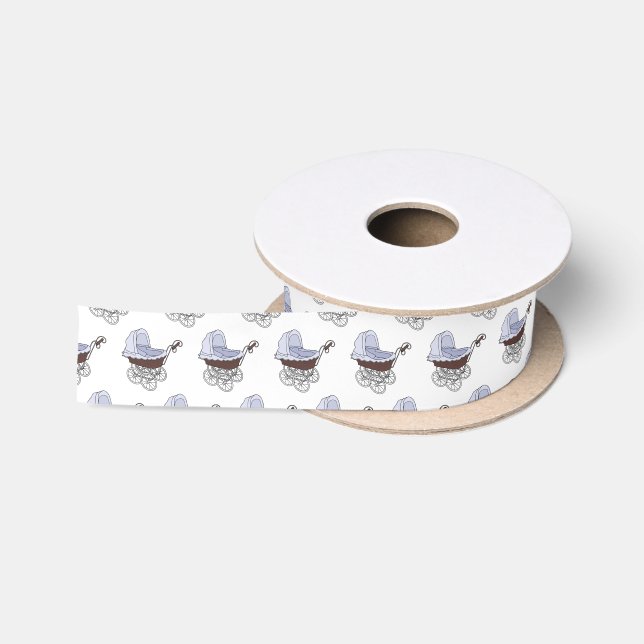 Stroller cartoon illustration  satin ribbon (Spool)