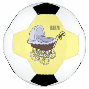 Stroller cartoon illustration soccer ball