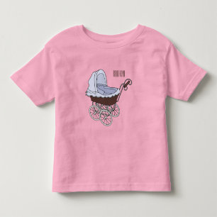 Stroller cartoon illustration toddler t-shirt