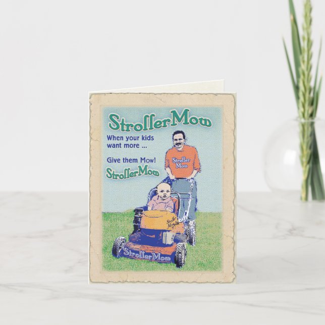 StrollerMow birthday Card (Front)