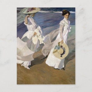 Strolling along the Seashore, 1909 Postcard