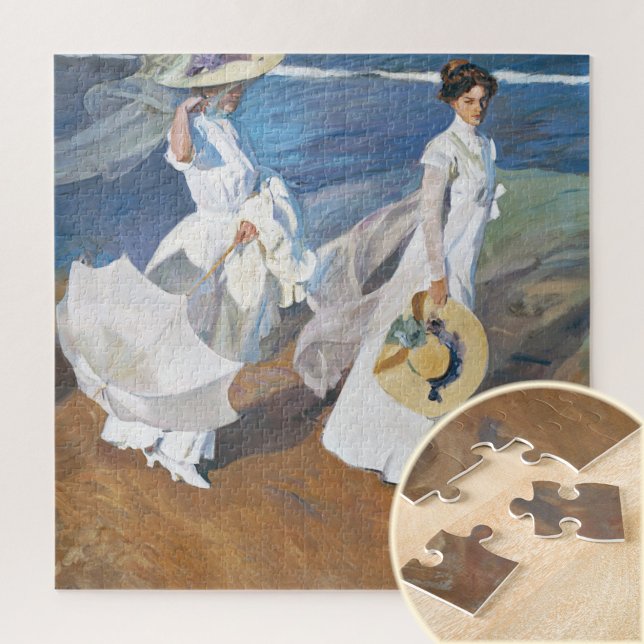 Strolling along the Seashore, Joaquín Sorolla  Jigsaw Puzzle (Creator Uploaded)