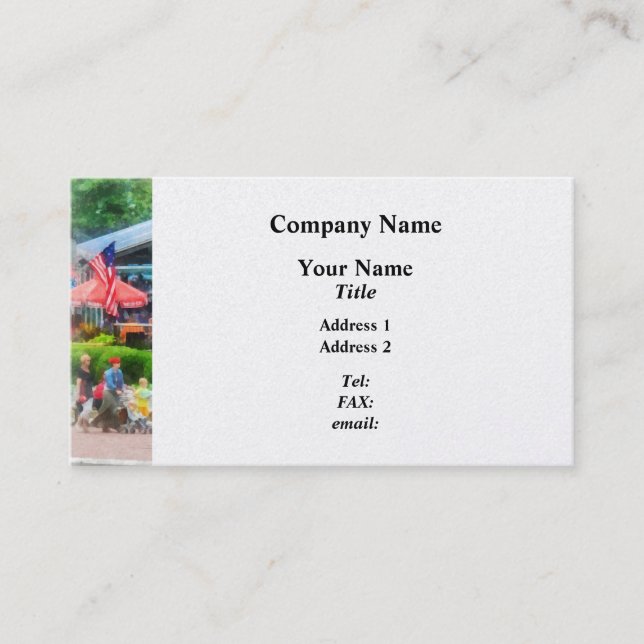 Strolling Around Inner Harbour Baltimore Business Card (Front)