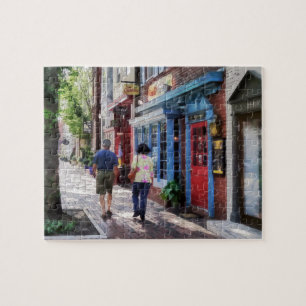 Strolling Down King Street Alexandria VA Jigsaw Puzzle