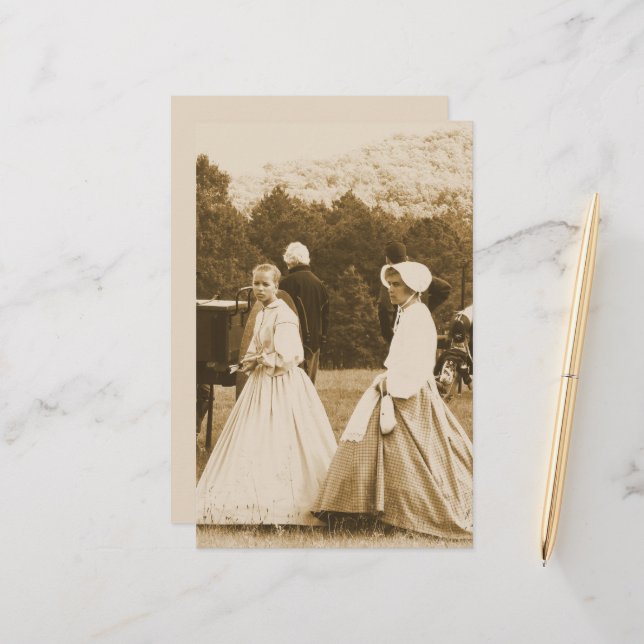 Strolling on the Battlefield Stationery (Front/Back In Situ)