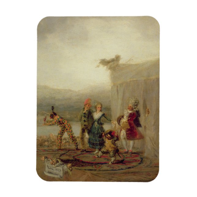 Strolling Players, 1793 (oil on tin plate) Magnet (Vertical)