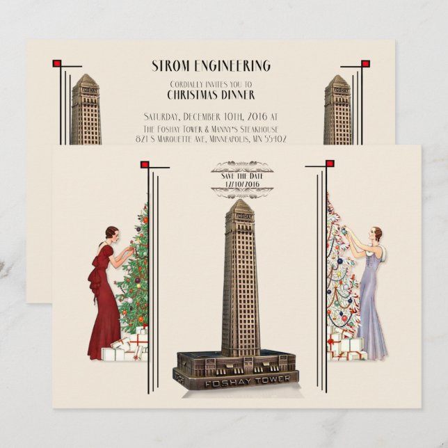 Strom Engineering Christmas Party Invitation (Front/Back)