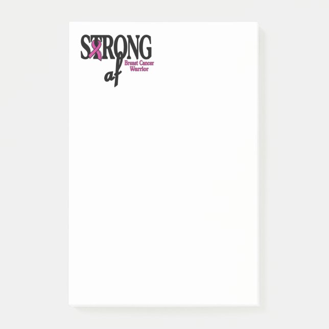 STRONG af...Breast Cancer Post-it Notes (Front)