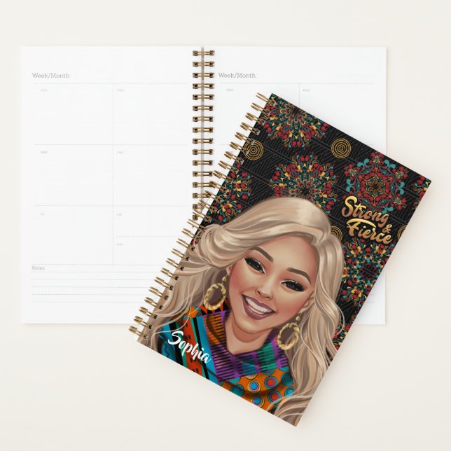 Strong and Fierce Woman Personalized Planner (Display)