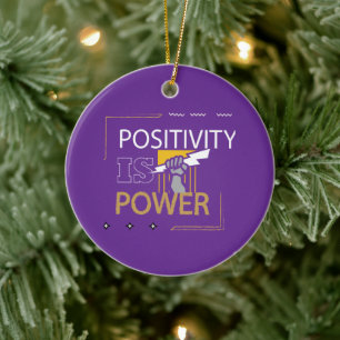 Strong and Motivated Design  Ceramic Ornament