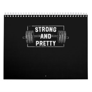 Strong And Pretty Funny Gym Quotes Tank Top Calendar