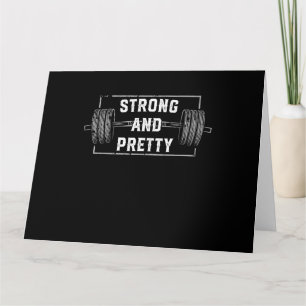 Strong And Pretty Funny Gym Quotes Tank Top Card