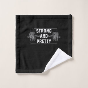 Strong And Pretty Funny Gym Quotes Tank Top Wash Cloth