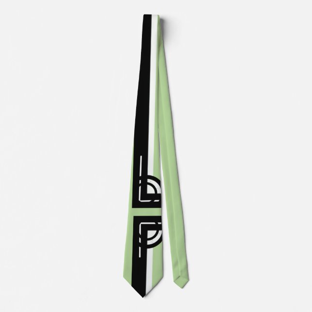 STRONG ART DECO LIME GREEN by Slipperywindow Tie (Front)