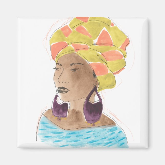 Strong & Beautiful Lady Magnet (Front)