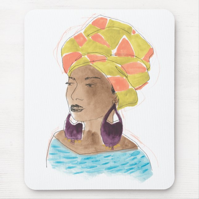 Strong & Beautiful Lady Mouse Pad (Front)