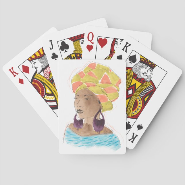 Strong & Beautiful Lady Playing Cards (Back)