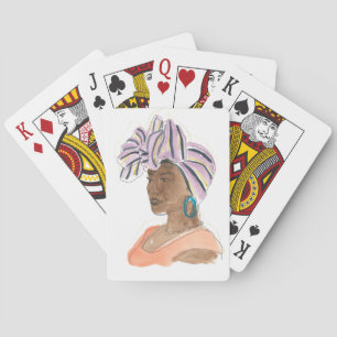 Strong & Beautiful Woman Playing Cards