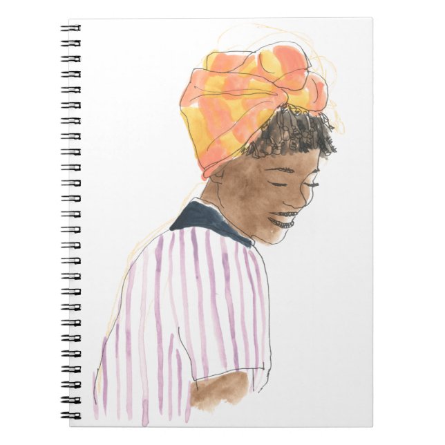 Strong & Beautiful Woman Smiling Notebook (Front)