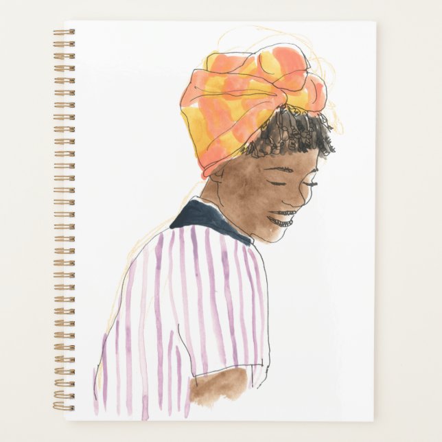 Strong & Beautiful Woman Smiling Planner (Front)