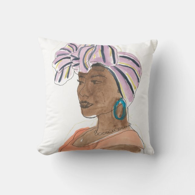 Strong & Beautiful Woman Throw Pillow (Front)