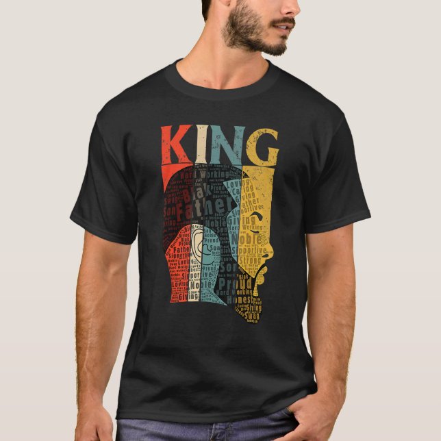 Strong Black King  African American Natural Afro 1 T-Shirt (Front)