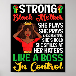 Strong Black Mother Queen African American History Poster
