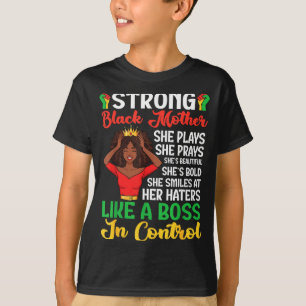 Strong Black Mother Queen African American History T-Shirt
