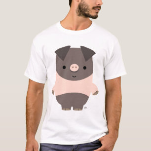 Strong Cartoon Pig custom T-shirt