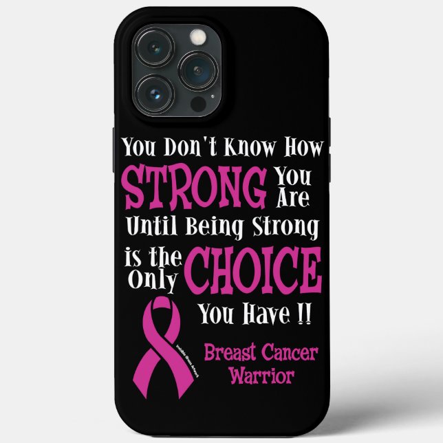 Strong/Choice...Breast Cancer Case-Mate iPhone Case (Back)
