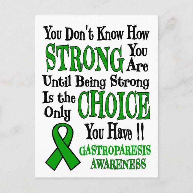 Strong/Choice...Gastroparesis Postcard (Front)