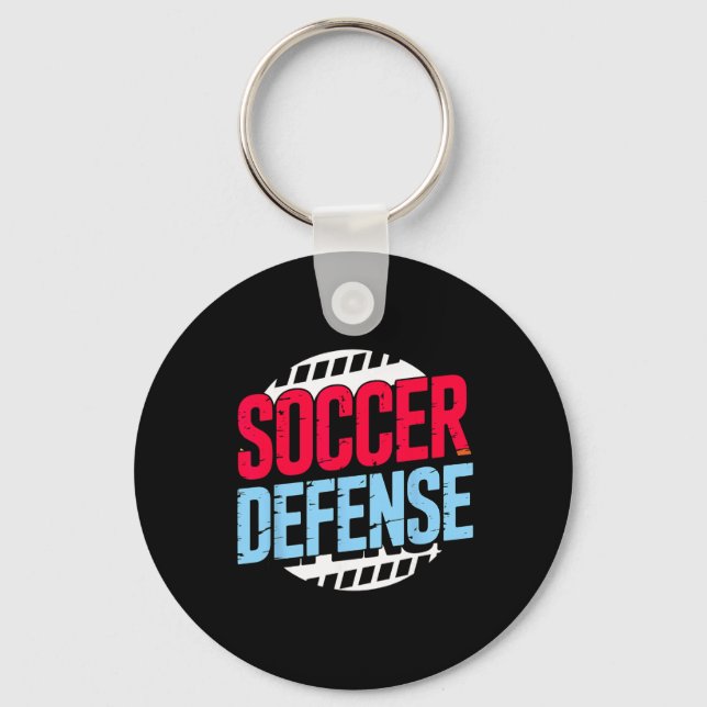 Strong Ckline Tackle Block Player Defender Soccer  Keychain (Front)